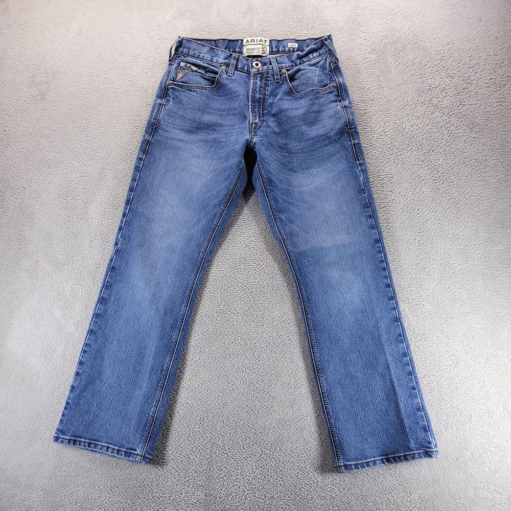 Ariat M5 Jeans Mens 32x30 Blue Straight Stretch Workwear Western